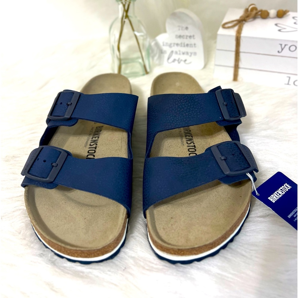 Birkenstock Men’s Size 41 L-10 M-8 Arizona Desert Soil Blue Sandals